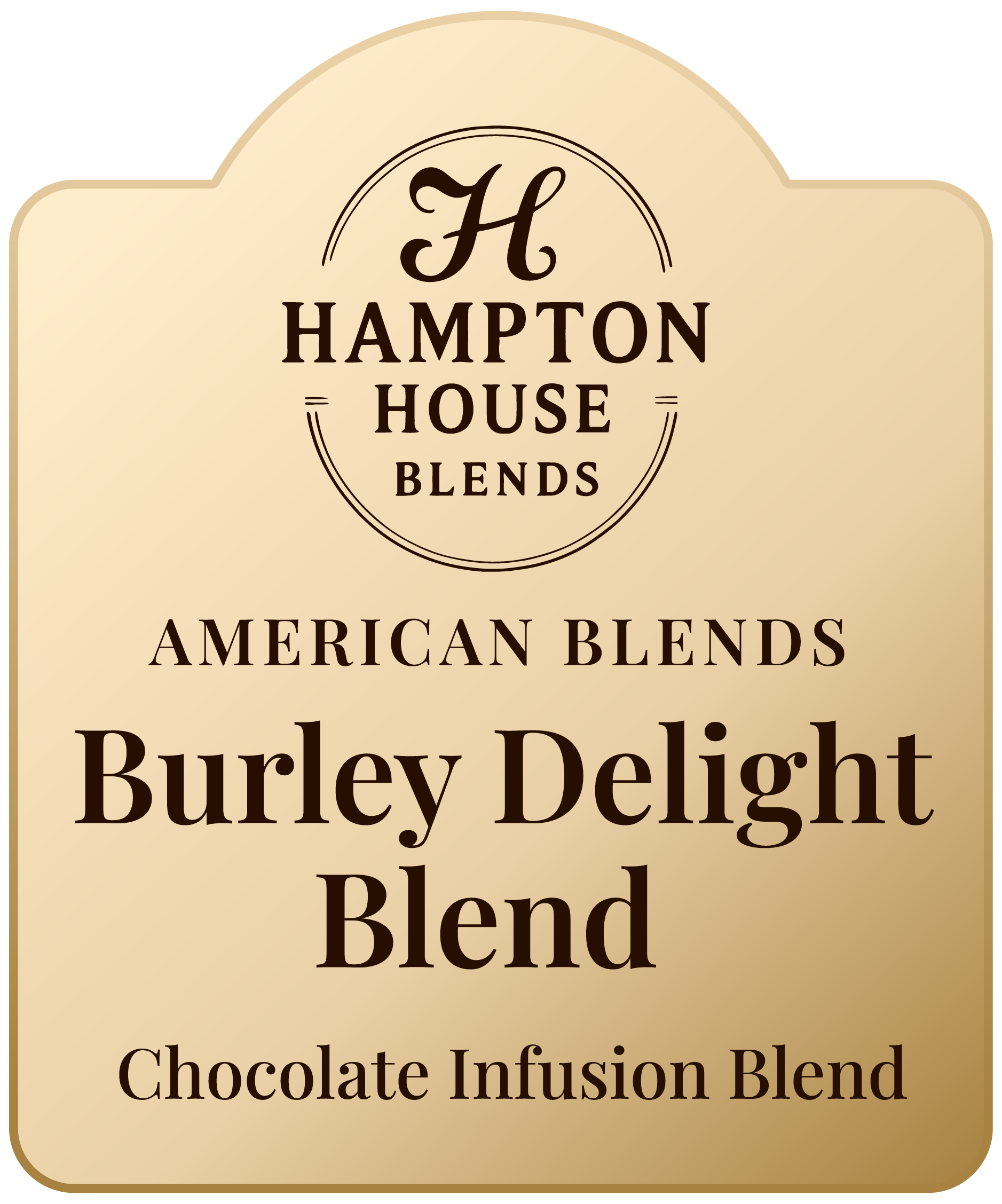 Logo of Hampton House Blends Burley Delight Blend with chocolate infusion.