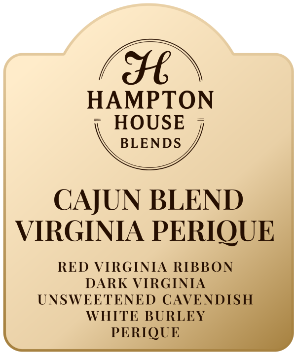 Logo for Hampton House Blends Cajun Blend Virginia Perique tobacco.