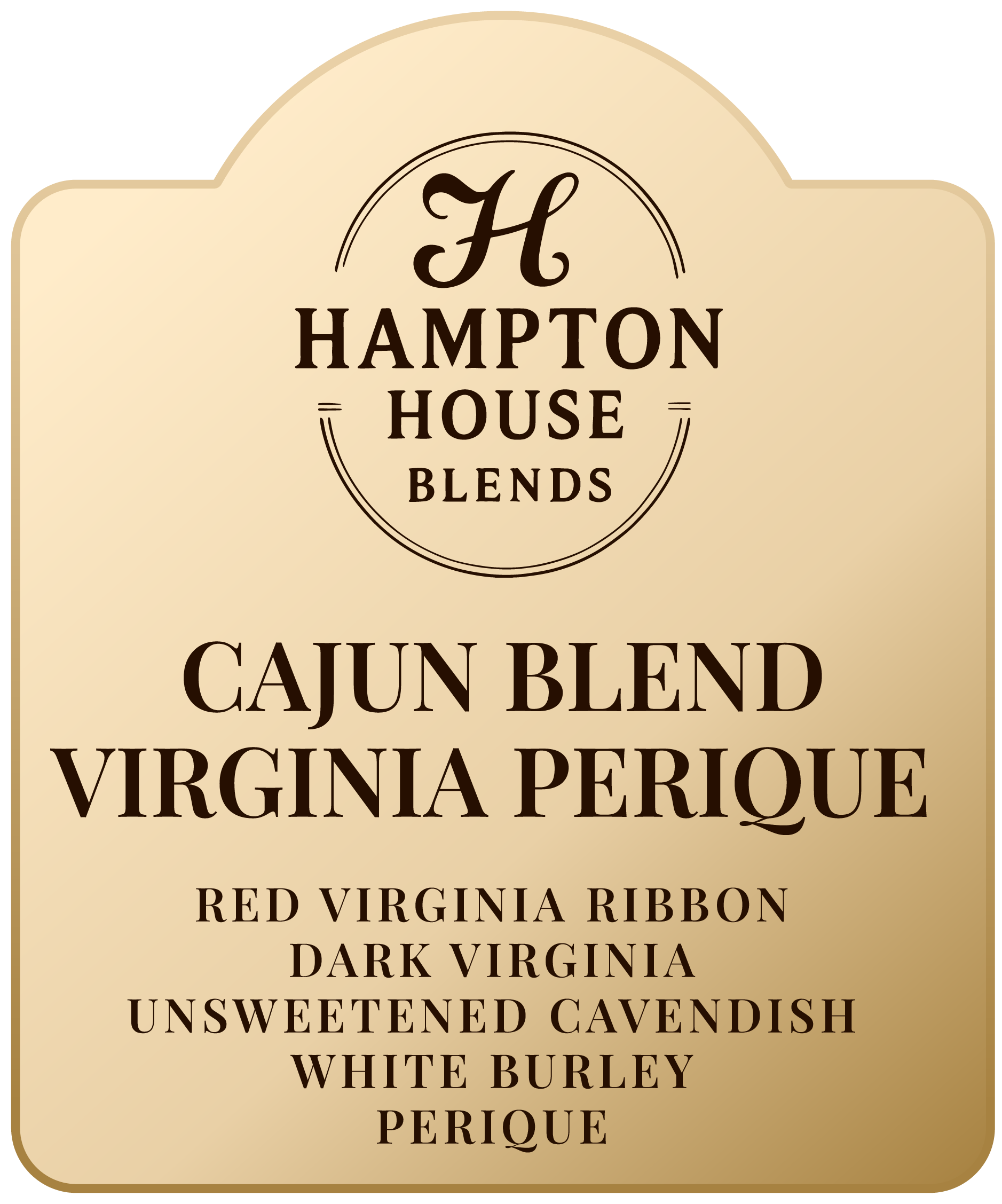 Logo for Hampton House Blends Cajun Blend Virginia Perique tobacco.