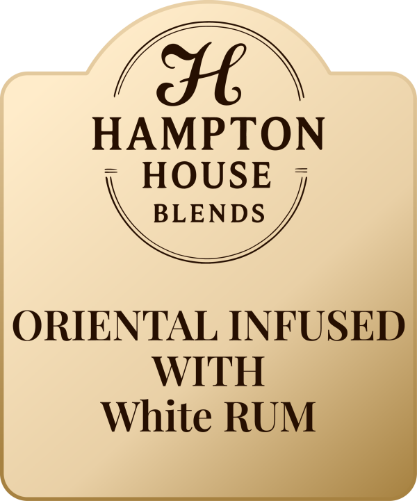 A label for Hampton House Blends with white rum.