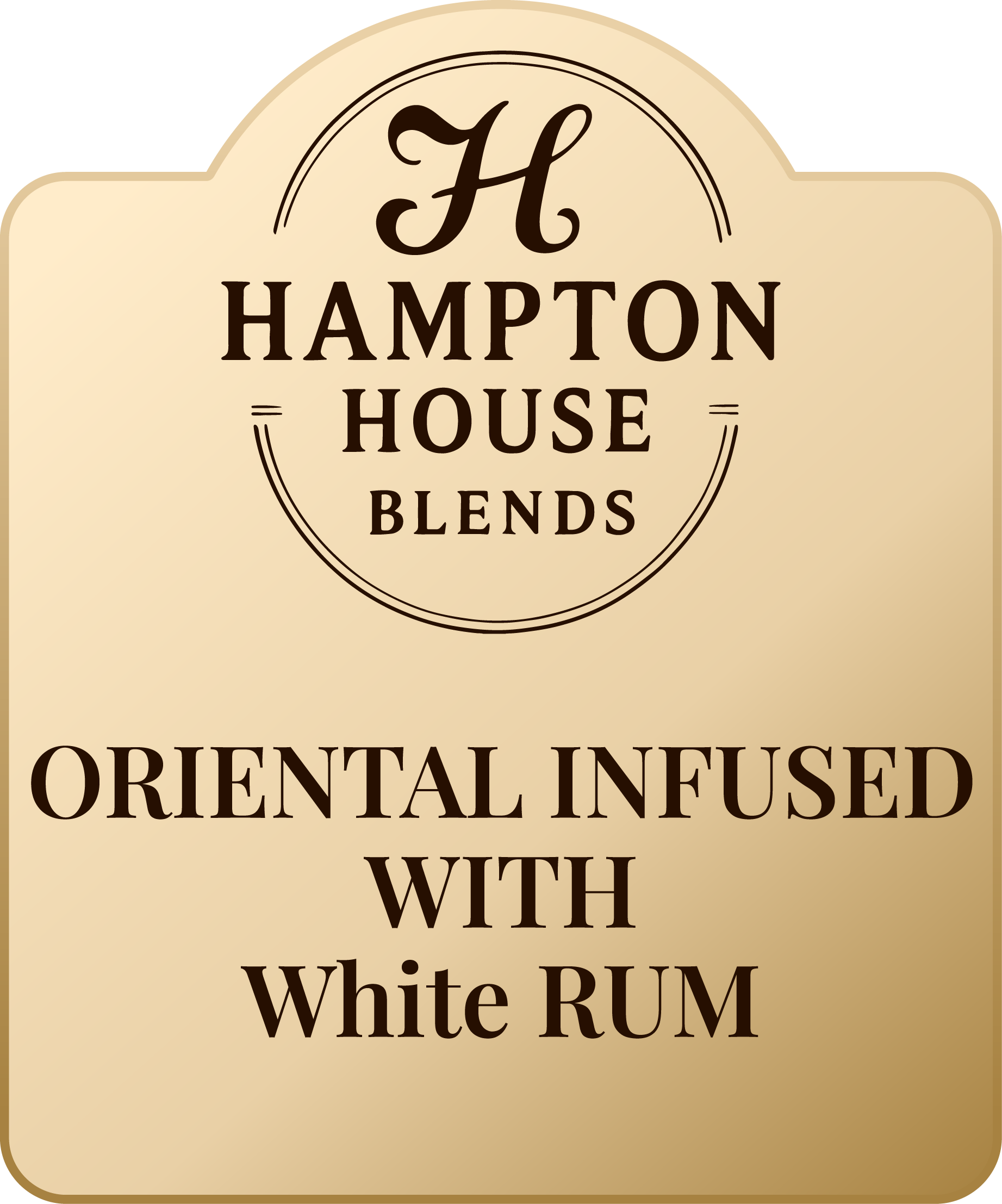 A label for Hampton House Blends with white rum.